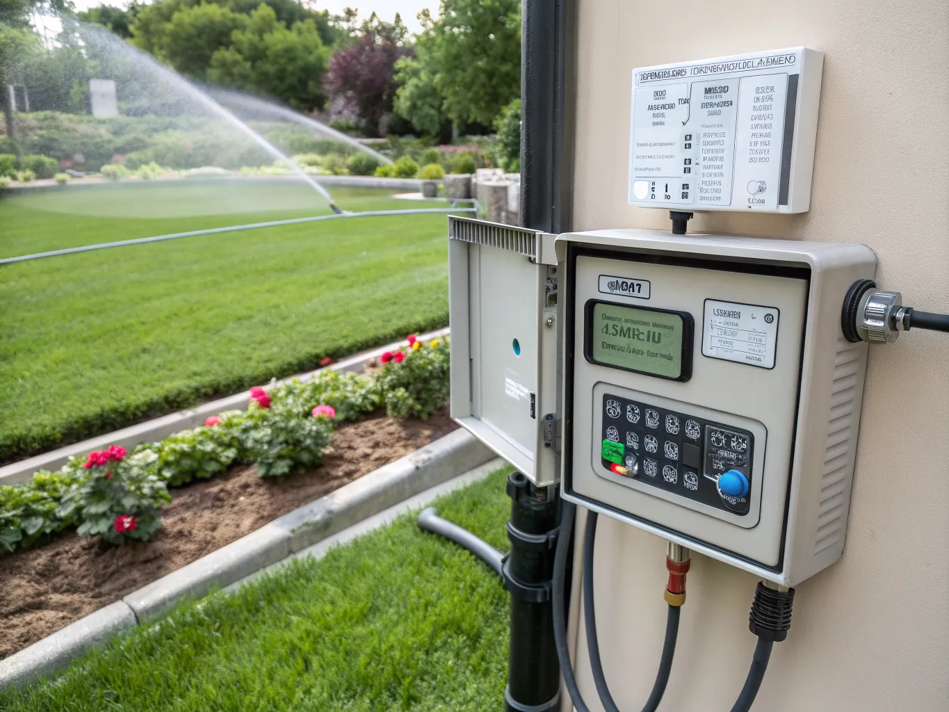Automated irrigation control panel installation
